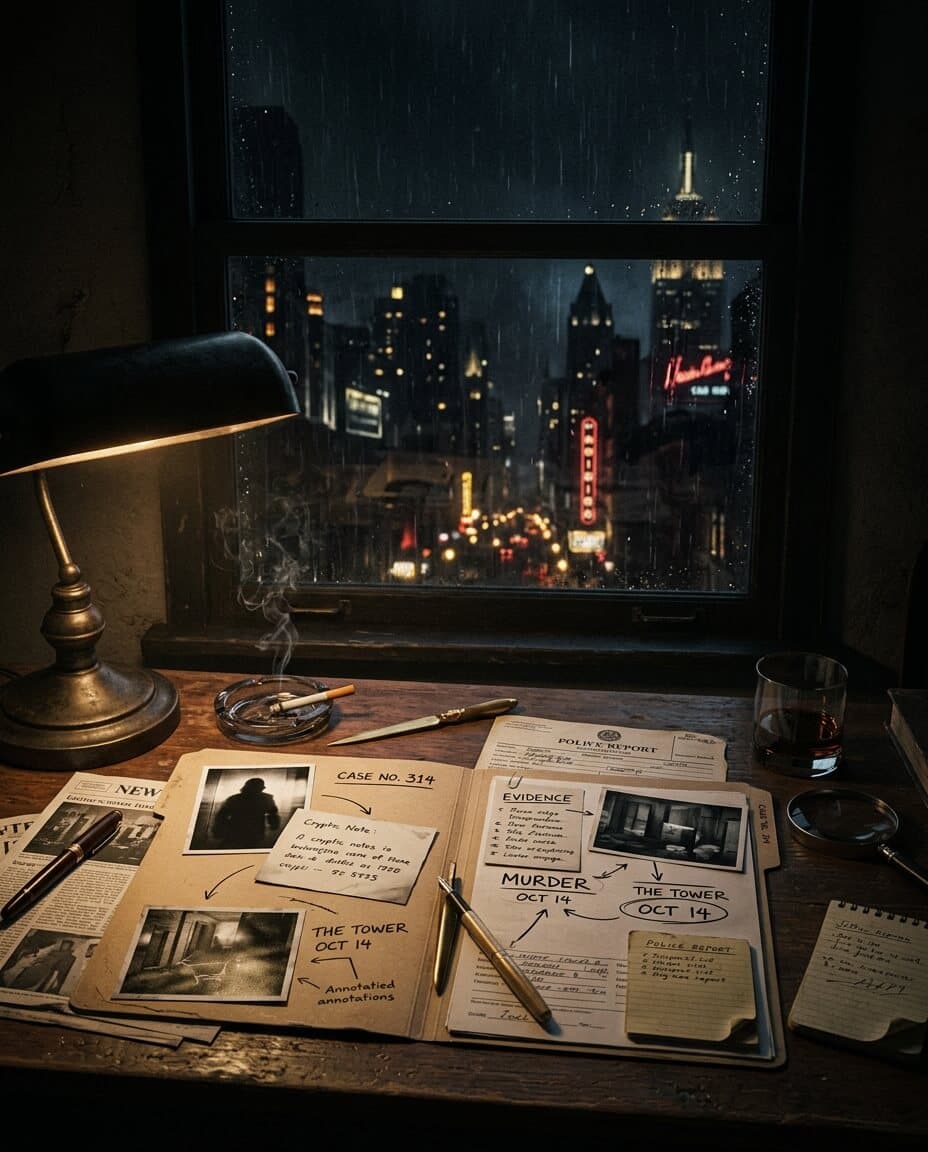 The Case Files door card